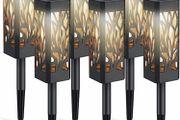 Solar Lights Outdoor, 6 Pack Garden Lights Solar Powered with Warm White LED Lights, Waterproof Solar Ornament Lights for Patio, Yard, Pathway