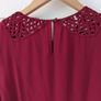 Karen Millen Midi Dress Deep Berry/Purple Shade Size UK 8 Image 9