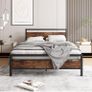 Double Bed Frame with Wooden Headboard,Heavy Duty Image 8