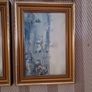 Four gold frames with horses hunting prints Image 4