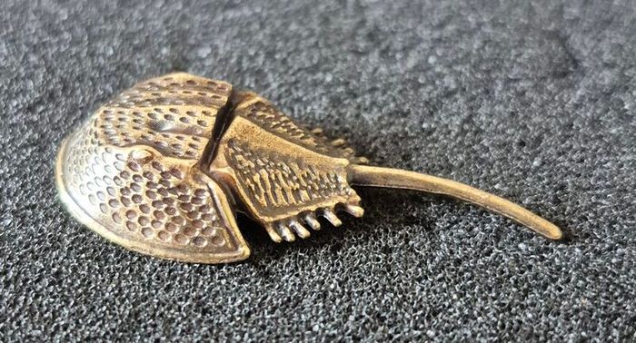 3 brass crabs,. Solid brass.