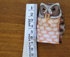 Wooden owl figurine