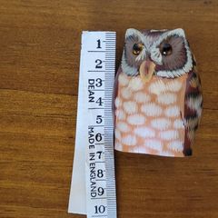 Wooden owl figurine