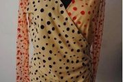 Mohito Collection beige mesh polka dot long sleeve top size M UK12 EU40 Postage included