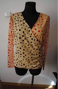 Mohito Collection beige mesh polka dot long sleeve top size M UK12 EU40 Postage included