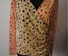 Mohito Collection beige mesh polka dot long sleeve top size M UK12 EU40 Postage included