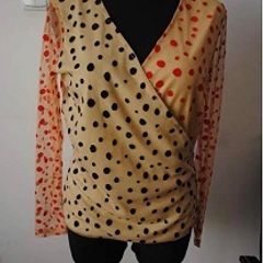 Mohito Collection beige mesh polka dot long sleeve top size M UK12 EU40 Postage included