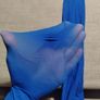 Sexy  shiny stretchy royal blue stockings Image 3