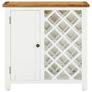 Wine Cabinet 80x32x80 cm Solid Oak Wood Image 4