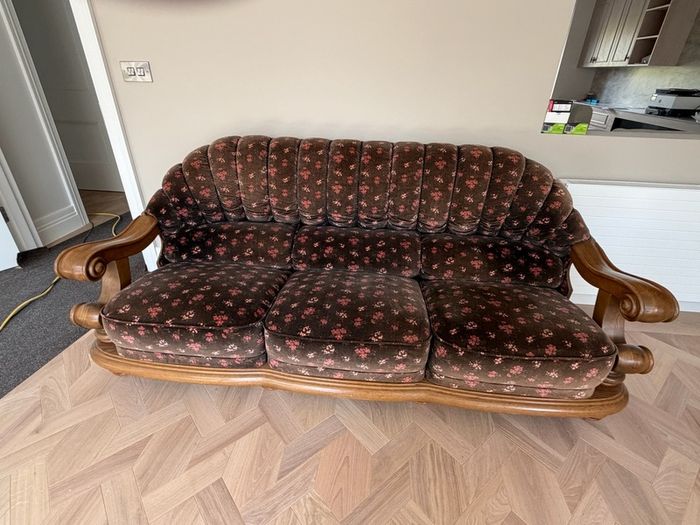Hardwood Oak Sofa Seat + Coffee Table