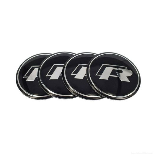 2.2" 56mm VW R Logo Car Alloy Wheel Alloy Center Hub Cap Sticker Emblem for Volkswagen