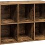 Bookcase, Bookshelf, Storage Shelf with 6 Compartments, Standing Shelf, Cube Shelf, for Living Room, Home Office, Dinning Room, Rustic Brown LBC203BX Image 2