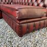 Vintage Oxblood Leather Chesterfield Corner Sofa. Image 6