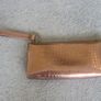 Gold/Bronze Cosmetics Bag with Wrist Strap. Image 3