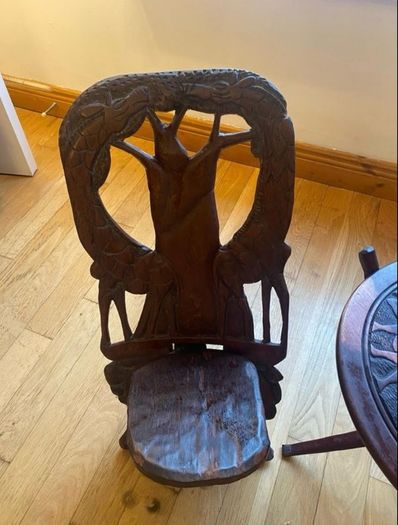 African Hand Carved Chairs