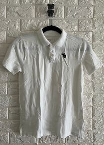 Abercrombie Kids Polo White Polo Shirt -11/12