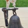 Vintage door bell with a dog figurine Image 2