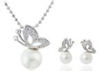 Butterfly Pendant & Earrings Set