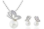 Butterfly Pendant &amp; Earrings Set
