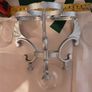 white metal glass holder Image 2
