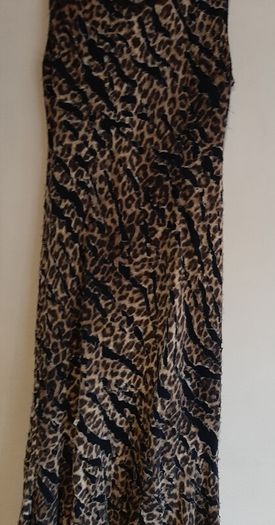 new designer maxi dress leopard print with tag