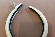 Cream satin hair band was 9.99
