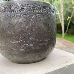Edwardian/Victorian Pewter Style garden pot