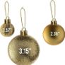 Gold Christmas Ball Ornaments for Christmas Decorations - 36 Pieces Xmas Tree Shatterproof Ornaments with Hanging Loop for Holiday and Party Decoration (Combo of 6 Styles in 3 Sizes) Image 3