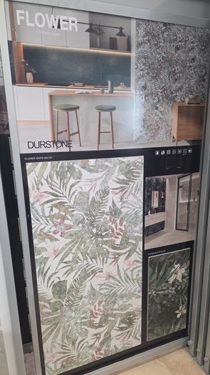 Durstone white flower decorative tiles 600x1200 (48m2)