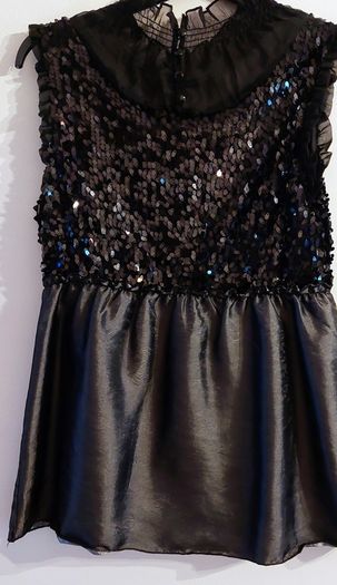 Black Sequinned Top/ Dress