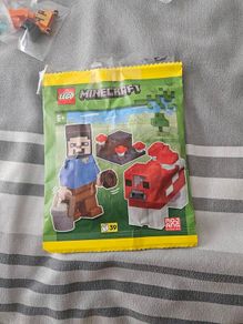 lego Minecraft Steve and mushroom cow