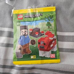 lego Minecraft Steve and mushroom cow