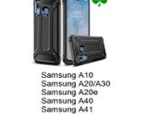 For Samsung Galaxy A10/A20/A20e/A30/A40/A41 Case Black Luxury Armor Shockproof Hybrid Design Case
