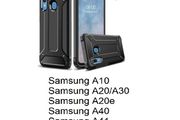 For Samsung Galaxy A10/A20/A20e/A30/A40/A41 Case Black Luxury Armor Shockproof Hybrid Design Case