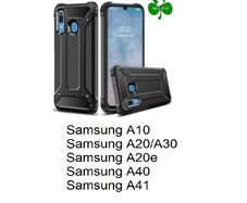 For Samsung Galaxy A10/A20/A20e/A30/A40/A41 Case Black Luxury Armor Shockproof Hybrid Design Case