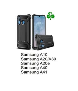 For Samsung Galaxy A10/A20/A20e/A30/A40/A41 Case Black Luxury Armor Shockproof Hybrid Design Case
