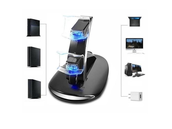 New Playstation 4 Dual Gamepad Controller Docking Station Charger PS4 #1084