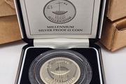 Ireland 2000 Silver Proof 1 Pound Millennium Coin in Original Holder with COA