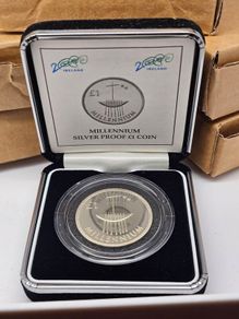 Ireland 2000 Silver Proof 1 Pound Millennium Coin in Original Holder with COA