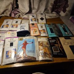 Vintage Bundle of 20 Tights Micromesh, Ski tights, fine smooth tights, Denier tights