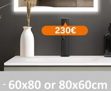 LED Bathroom Mirror Makeup Shaver Socket