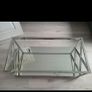 glass with mirror base coffee table Image 5