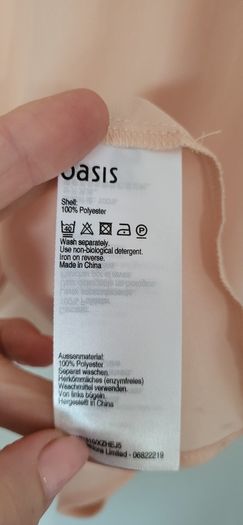 OASIS blush symmetrial layered top Sz 14