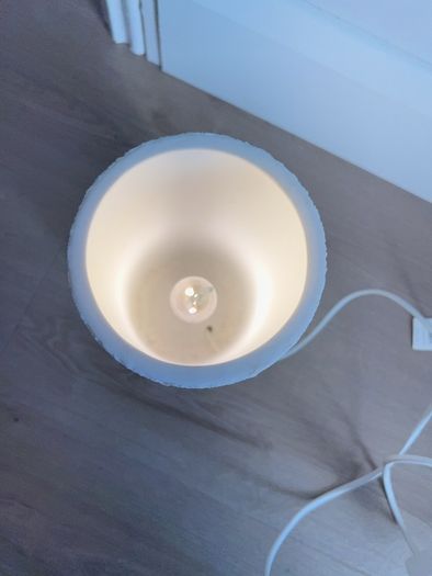White/cream lace effect lamp