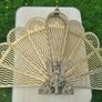 Vintage brass peacock fireplace screen Image 5