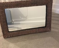 Large Wicker Framed Mirror