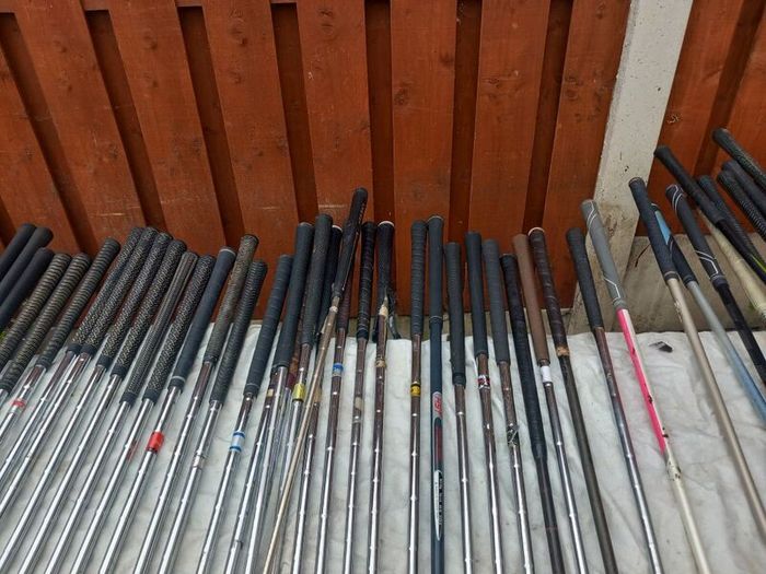 A selection of Golf clubs. Right handed clubs