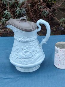 10" W.Ridgway Georgian Saltware Pitcher