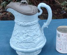 10" W.Ridgway Georgian Saltware Pitcher