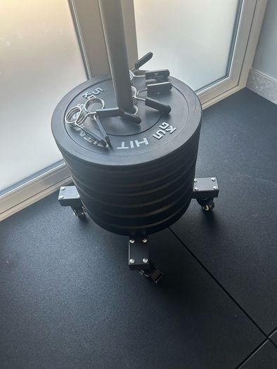 Olympic Bumper Plates 100kg Set and Storage Trolley